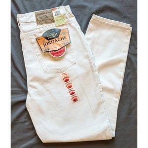 Vintage Classic Fit White JORDACHE JEANS Womens Size 16 Medium (32/33x31) NWT